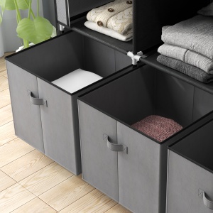sifonier Pliabil Textil – Cu Rafturi & Sertare, Ideal pentru Spatii Mici - Img 9