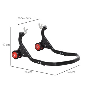 Stender spate Universal de Ridicare pentru Motociclete pana la 200 kg, Negru - Img 3