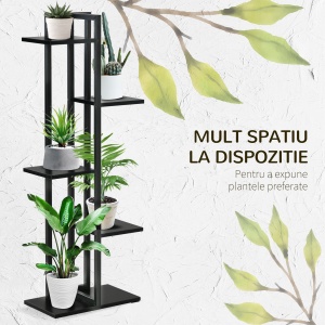 Suport pentru Plante cu 5 Niveluri, Raft de Colt pentru Plante, Suport pentru Ghiveci, Organizator Decorativ - Img 4