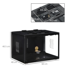 Terariu din Sticla 60×40×40,5 cm – Pentru testoase & Reptile - Img 3
