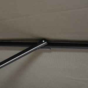 Umbrelă de Grădină cu Manivelă, Rotire la 360° și Copertină Reglabilă pe 5 Niveluri, 2.5x2.5 m, Gri Deschis - Img 8