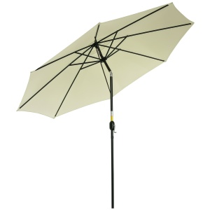 Umbrelă de Grădină Înclinabilă, cu Manivelă și Tijă Demontabilă, din Metal și Poliester, Ø295x250 cm, Albastru - Img 1