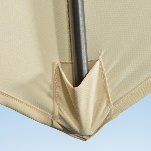 Umbrela de Soare pentru Gradina Descentrata cu Inclinare Reglabila si Pivotanta la 360°, Ø293x248cm Alb Crem - Img 8