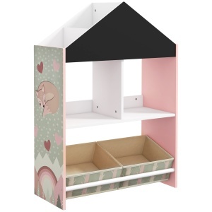 Unitate de depozitare a jucariilor pentru copii sertare rafturi detasabile pentru dormitorul copiilor sufragerie decor pentru cresa roz - Img 1