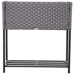 vas de flori, cu raft, 70x30x72cm, gri - Img 4