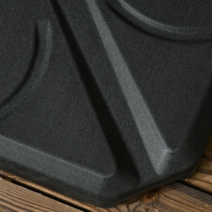 4 bucati baza de umbrela din plastic HDPE, umpluta cu apa si nisip pana la 18 kg, 103x103x8,3 cm, negru - Img 8