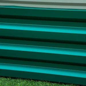 4' x 2' x 1' Pat de Gradina Galvanizat Inaltat, Cutie de Plantare din Metal Pat Inaltat pentru Legume, Flori, Plante si Plante Aromatice, Verde - Img 8