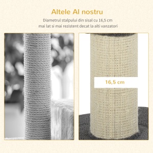 81cm Stalp de zgariere multi-activitate cu perna coloana in sisal Miel casmir - Img 5