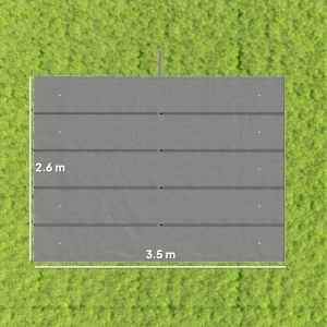 Acoperiș de Schimb pentru Pergolă cu 10 Orificii de Drenaj, Permeabil, 4x3 m, Bej - Img 3