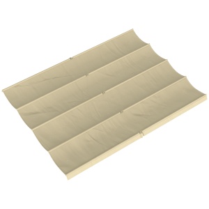 Acoperiș pentru Pergolă cu 8 Orificii de Drenaj, Husă de Schimb din Poliester Respirabil, Exclusiv Material, 392x350 cm, UV30+, pentru Pergolă de Grădină 4x3m, Bej