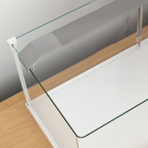 Acvariu pentru Pești Roșii din Sticlă cu Lumini LED cu Filtru și Pompă de Apă, 38x26x27 cm, Alb - Img 8