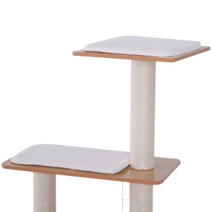 Ansamblu pentru Pisici in Sisal cu Cusca, Platform si Jocuri, 60x40x120cm - Img 9