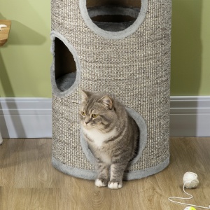 Ansamblu pentru pisici, Turn din Sisal pentru animale de companie cu planforme cu invelis moale - Img 9