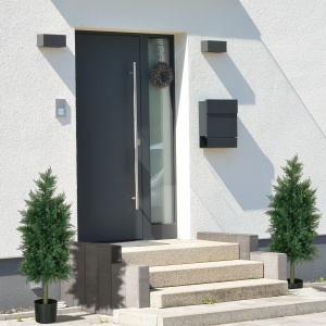 Arbori Topiari de Cedru Artificial, Set de 2 Plante Artificiale în Ghivece, Plante Decorative, 38x12.5x90 cm, Verde - Img 2