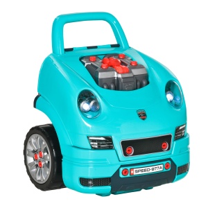 Atelier Jucarie Camion – Motor & 61 Accesorii, cu Roti si Maner - Img 1