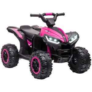 ATV Electric Copii Roz – 2 Motoare, Faruri LED & Muzica Integrata