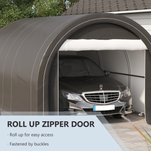 Auto‑Garaj 3×5 m – Sopron Depozitare Portabil cu Usa Mare si Copertina pe Fermoar - Img 6