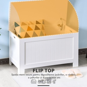 Banca de Depozitare din MDF Deschidere cu Blocare de siguranta 81x40x46cm - Img 4