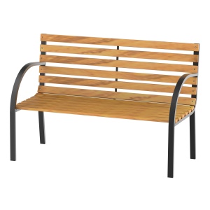 Banca de Gradina sau Terasa cu 2 locuri, in Otel 122L x 60L x 83Hcm - Img 1