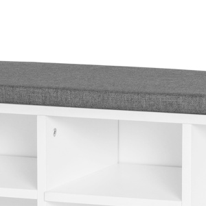 Bancuta Pantofi – 104×30×48 cm, Alb/Gri cu Rafturi Reglabile - Img 9
