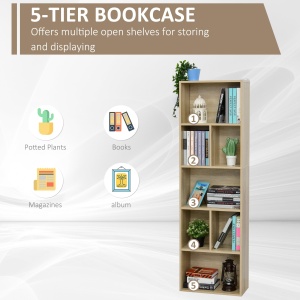 biblioteca din lemn cu 3 rafturi, 40x29.2x87.9cm - Img 5