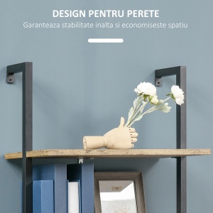 Biblioteca Industriala cu Scara – 5 Niveluri 60×30×184,5 cm - Img 5
