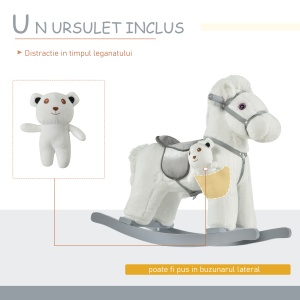 Calut-balansoar cu sunete si ursulet de plus inclus pentru copii cu varste cuprinse intre 18-36 luni - Img 8
