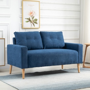 Canapea 2 Locuri – Stil Nordic, Matlasata, 145×76×88 cm - Img 2