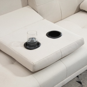 Canapea Extensibila 3 Locuri – Stil Scandinav cu 2 Cotiere - Img 8