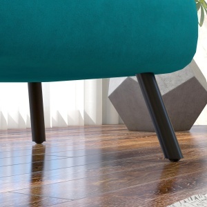 Canapea Extensibilă cu Spătar Reglabil pe 5 Nivele, Canapea Pat Individuală Pliabilă cu Perne, 63x73x81 cm, Albastru - Img 9
