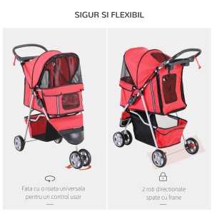 Carucior Animale pentru plimbari 75×45×97 cm - Img 6