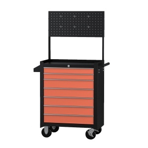 Cărucior scule pentru Atelier cu Sertar Negru și Portocaliu 61.5 x 33 x 76cm - Img 4