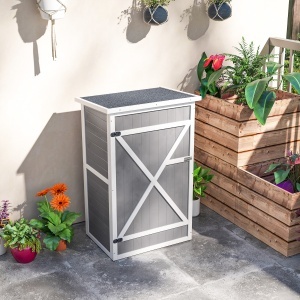 Casuta Lemn 75×56×115 cm – Depozitare Unelte cu Acoperis Impermeabil - Img 7