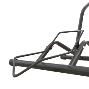 Cavalet pentru Biciclete pentru Anvelope, Suport de Bicicletă de Podea din Oțel, 59x41x38 cm, Negru - Img 7