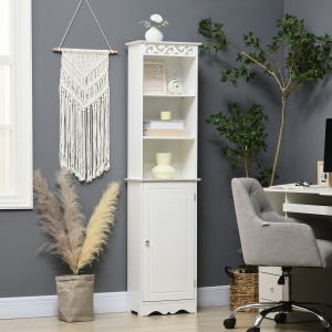 Coloana Baie Lemn Alb – 40×23×160 cm, Decor Sculptura Florala - Img 2