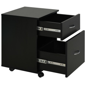 Comoda pe Rotite pentru Birouin Lemn, 41x39x58cm, Negru - Img 9