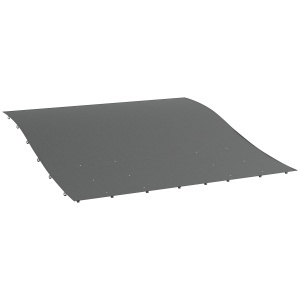 Copertină de Rezervă pentru Pergolă cu 16 Orificii de Scurgere, Cârlige şi Inele, 297x 297 cm, Gri Închis - Img 1
