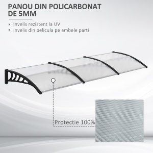Copertina Exterior – Policarbonat & Aluminiu pentru Usi & Ferestre - Img 4