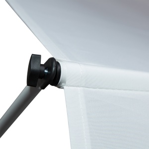 Copertina pentru soare pentru exterior tip rulou cu manivela, inaltime si unghi reglabil, 200x150cm, alb - Img 9