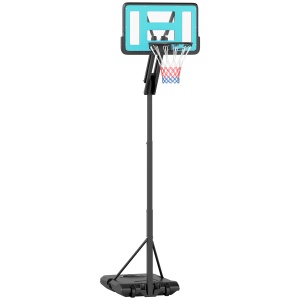 Coș de Baschet Exterior Reglabil 146-236 cm cu Roți și Bază Reîncărcabilă