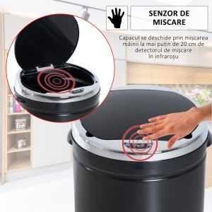 Cos de Gunoi Automat 50L – Senzor Infrarosu & Design Igienic - Img 5