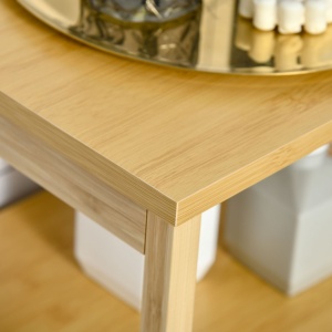 cos de rufe din bambus, 40x30x86.5 cm, lemn natural - Img 8