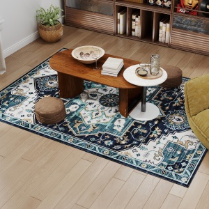 Covor Boho Antiderapant și Lavabil cu Fir Scurt 230x160cm Multicolor - Img 9