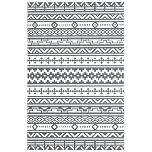 Covor Reversibil de Exterior Impermeabil, din Paie de Plastic, 182x274 cm, Gri Închis și Alb