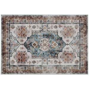 Covor Vintage Antiderapant și Lavabil cu Fir Scurt 230x160cm Multicolor - Img 1