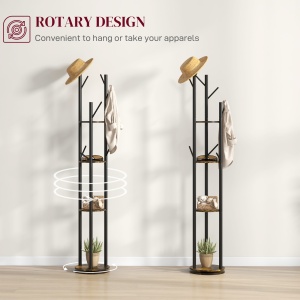 Cuier Rotativ Industrial – 4 Rafturi & 8 Carlige, 175 cm - Img 4