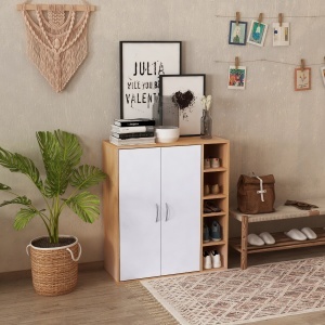 Dulap de Perete 2 Usi – Lemn cu Rafturi Reglabile 80×32×90,5 cm - Img 2
