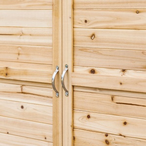 Dulap Exterior Lemn 83×40×92 cm – 2 Rafturi, Usi Duble - Img 9
