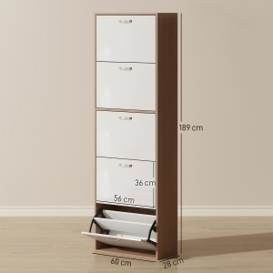 Dulap Pantofi 60×28×189 cm – 5 Sertare & Spatiu pentru 30 Perechi - Img 3