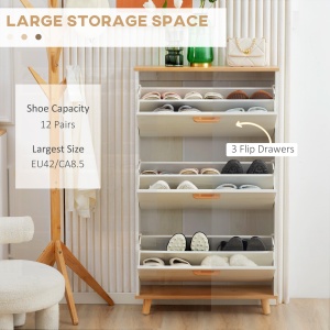Dulap Pantofi Alb 70×23,5×122 cm – Sertare & Rafturi Reglabile - Img 4